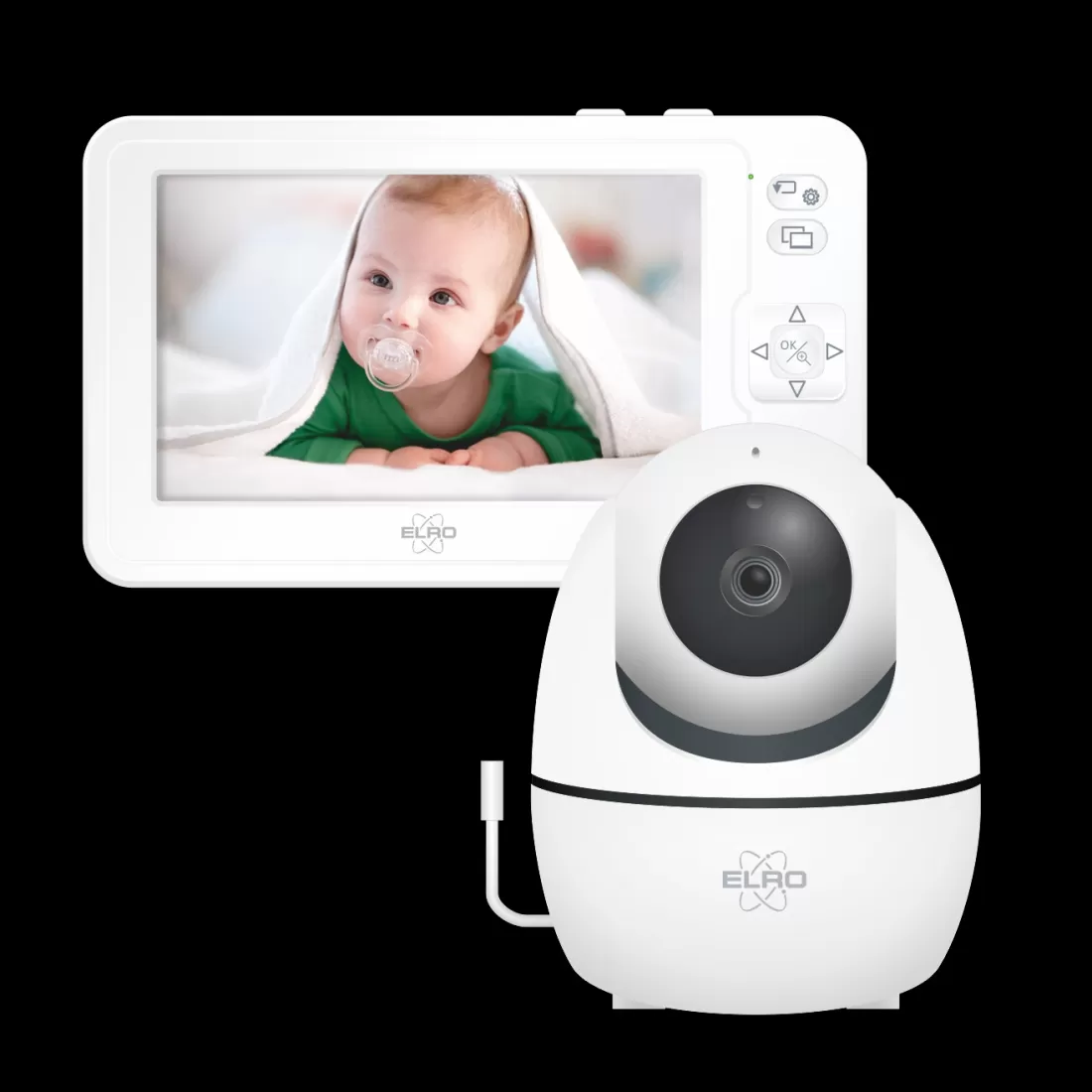 Babyfoon met monitor*ELRO Baby Monitor Premium 1080P Full Hd Babyfoon Met 12,7 Cm Scherm (Bc2000)
