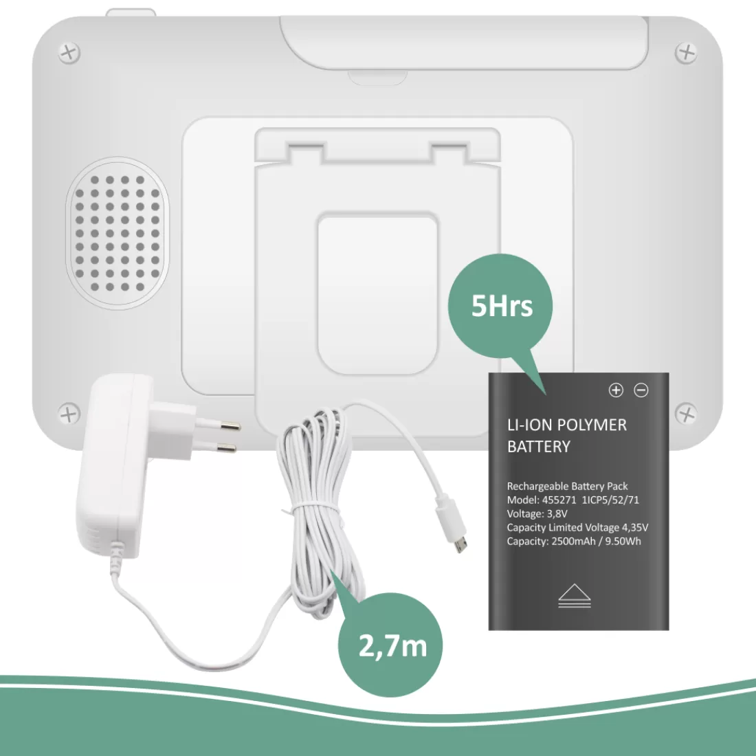 Babyfoon met extra camera's*ELRO Baby Monitor Royale Hd Babyfoon Met 12,7 Cm Touchscreen En App - Met Twee Extra Babyfoons (Bc3000-3)