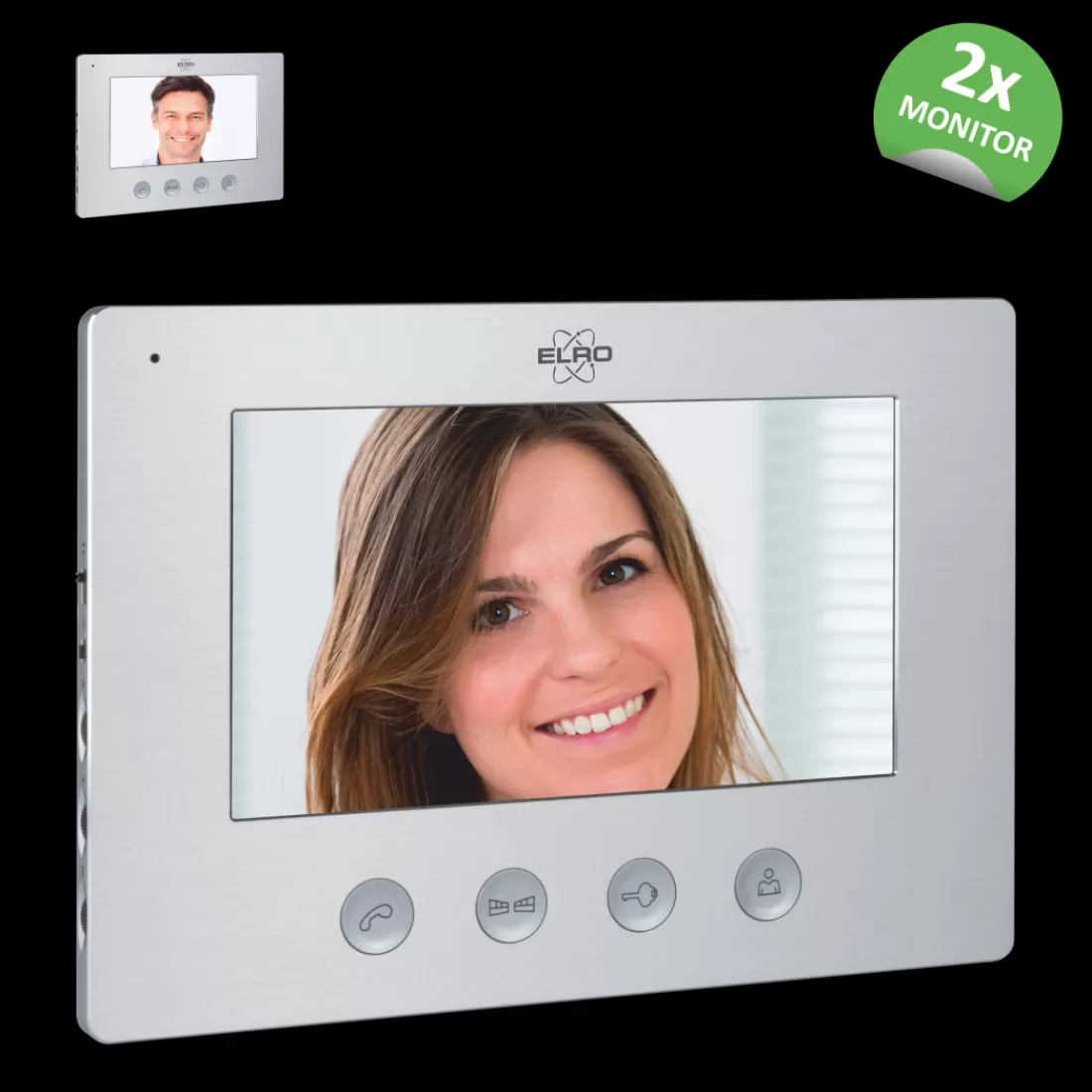 Video deur intercom | Deurintercom met camera*ELRO Bedraad Color Night Vision Deur Intercom Systeem Met Video – Twee Monitors (Dv477W2)