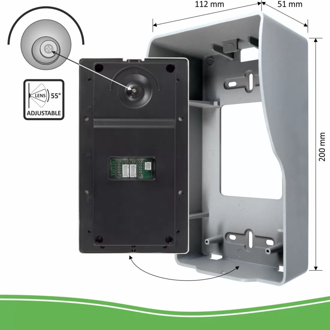 Video deur intercom | Deurintercom met camera*ELRO Bedraad Color Night Vision Deur Intercom Systeem Met Video – Twee Monitors (Dv477W2)