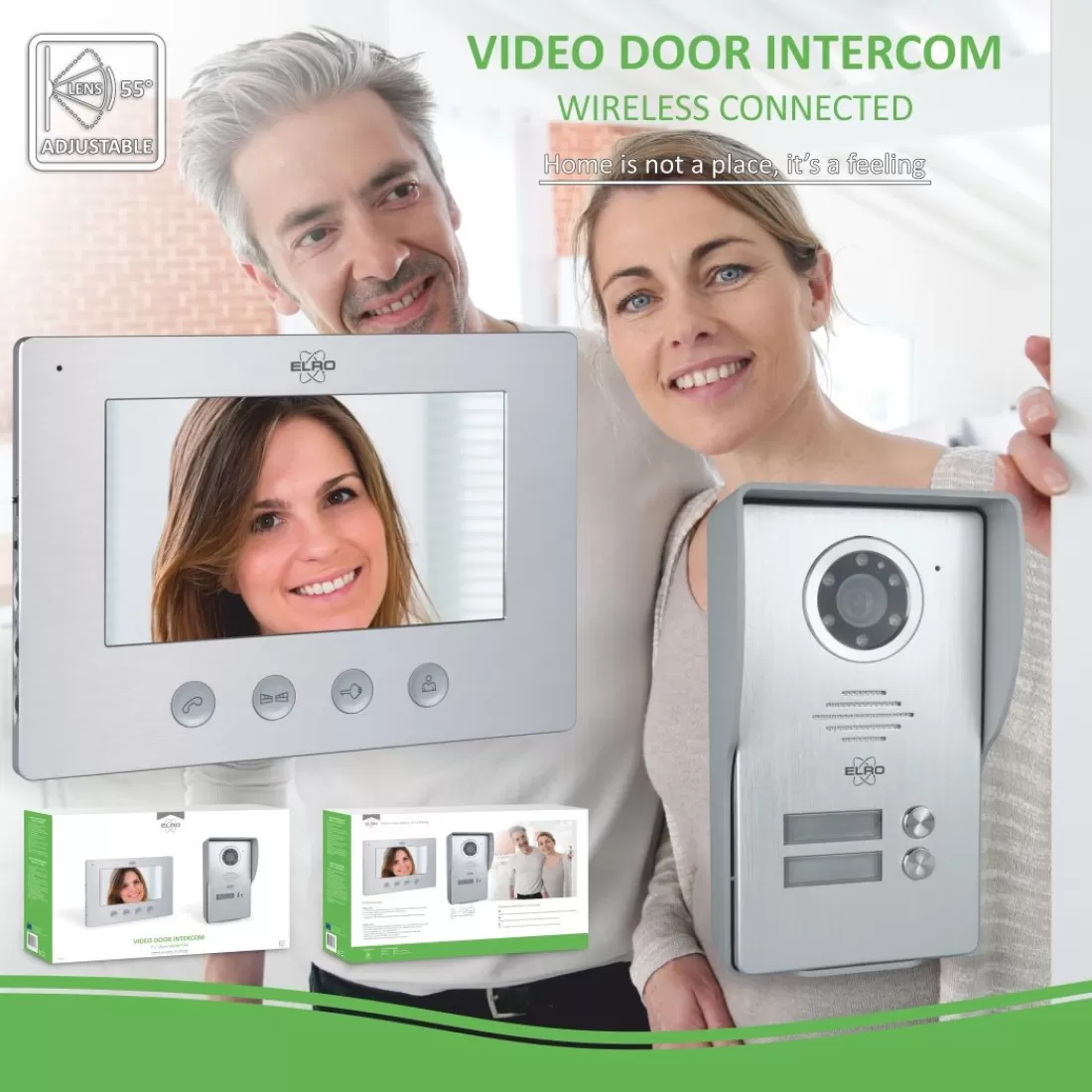Video deur intercom | Deurintercom met camera*ELRO Bedraad Color Night Vision Deur Intercom Systeem Met Video (Dv477W)