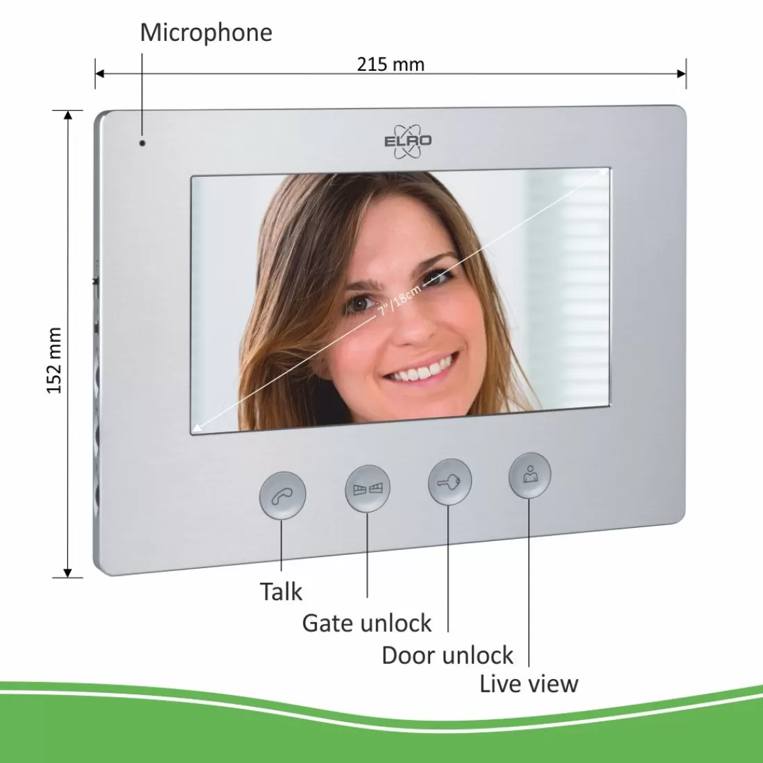 Video deur intercom | Deurintercom met camera*ELRO Bedraad Color Night Vision Deur Intercom Systeem Met Video (Dv477W)