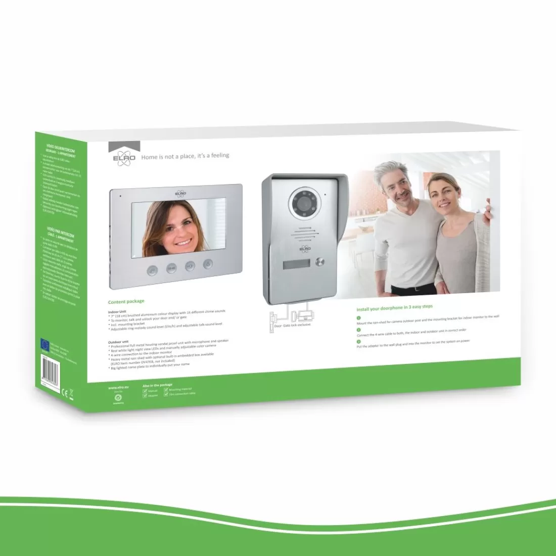 Video deur intercom | Deurintercom met camera*ELRO Bedraad Color Night Vision Deur Intercom Systeem Met Video (Dv477W)