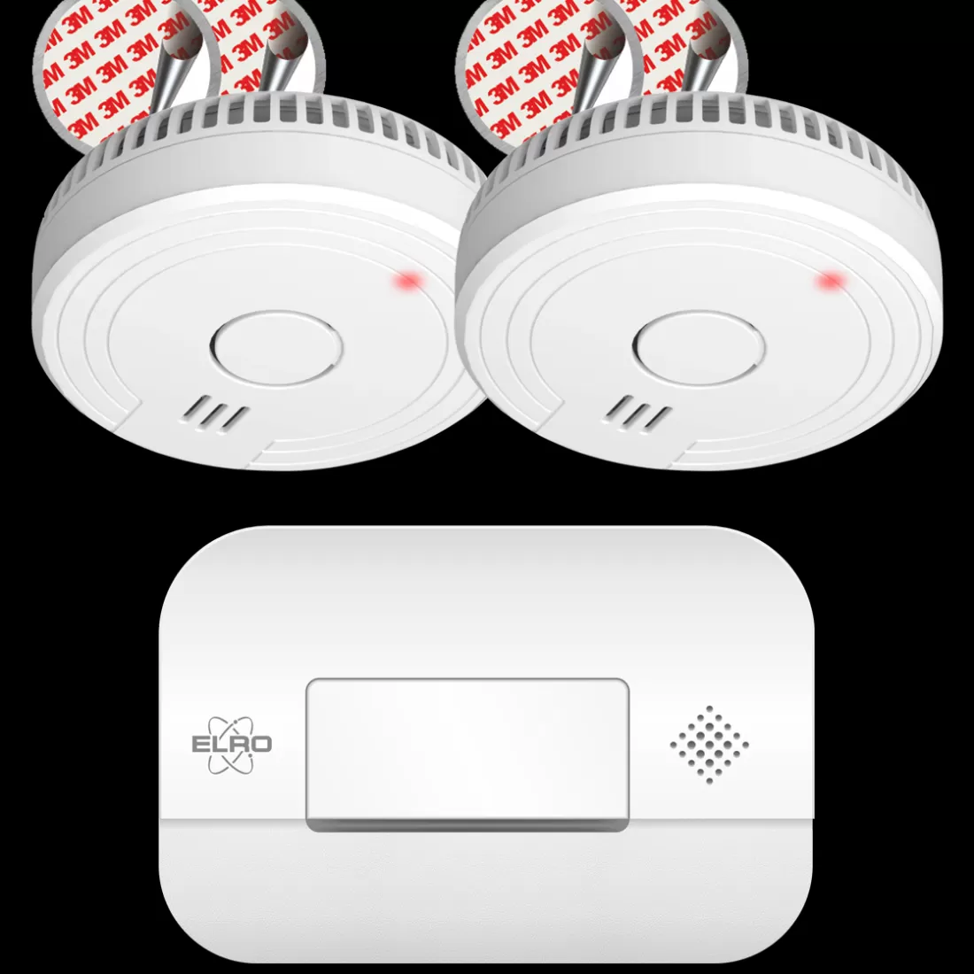 Koolmonoxidemelders | Rookmelders*ELRO Brandpreventieset – 2X Rookmelders Met 5 Jaar Batterij En Magneet Montage + Koolmonoxidemelder Met 10 Jaar Sensor (Ff1840)