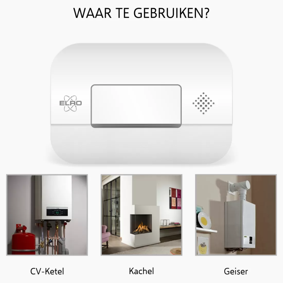 Koolmonoxidemelders | Rookmelders*ELRO Brandpreventieset – 2X Rookmelders Met 5 Jaar Batterij En Magneet Montage + Koolmonoxidemelder Met 10 Jaar Sensor (Ff1840)