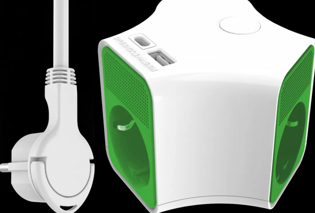 Elektra*ELRO Cube Design Stekkerdoos 5-Voudig Met 1,5M Snoer En Schakelaar – 3X Stopcontact + Usb + Usb-C – Kinderbeveiliging – Randaarde Stekker – Max. 3680W – Tuv Getest (Es903)