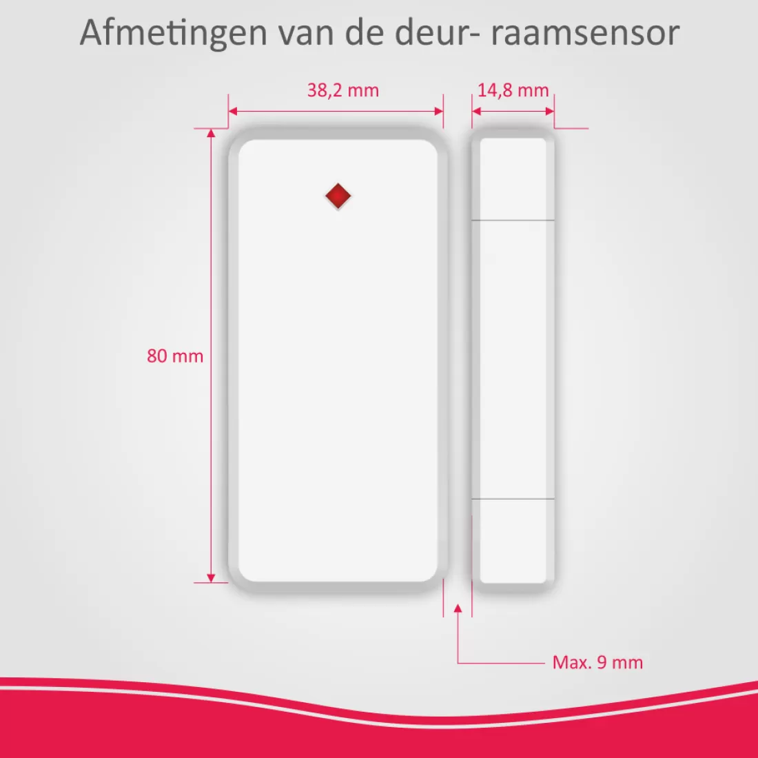 Accessoires alarmsystemen | Alarmsysteem Home+*ELRO Deur/Raam Sensor Voor As90S Home+ Alarmsysteem (As90Ma)