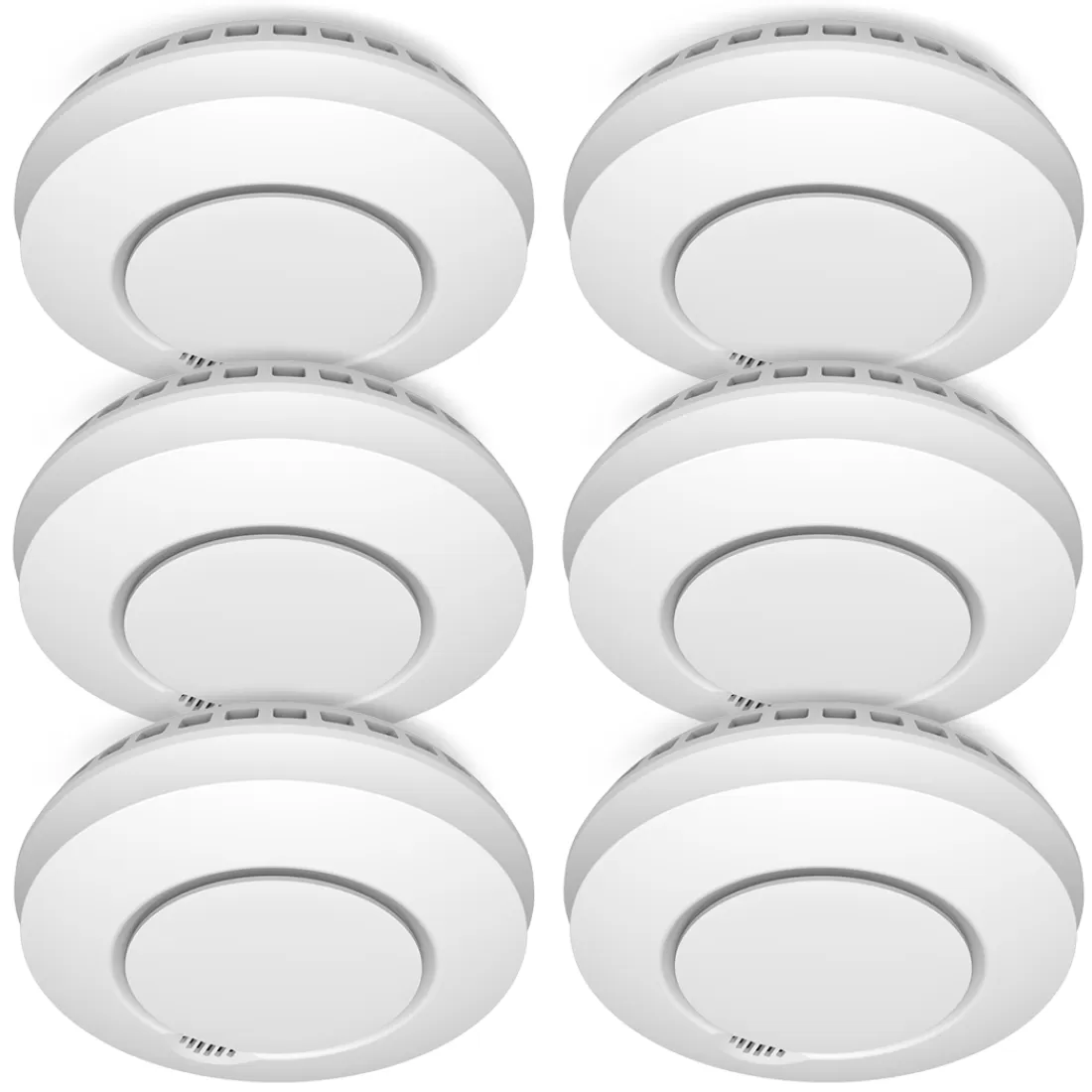 Slimme melders | Koppelbare rookmelders*ELRO Draadloos Koppelbare Rookmelder - Met Hittesensor - Voldoet Aan Europese Norm En14604 - 6 Stuks (Fz5002R)