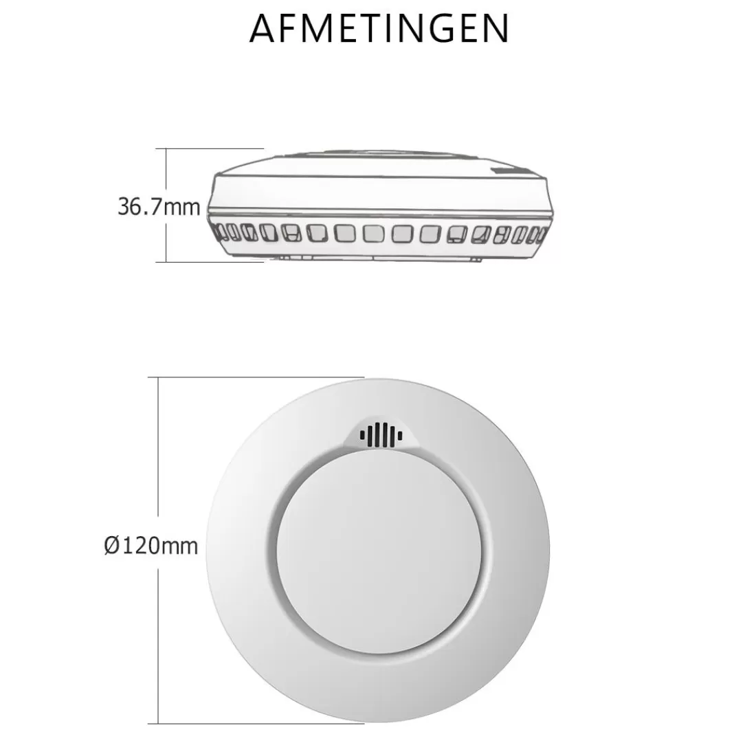 Slimme melders | Koppelbare rookmelders*ELRO Draadloos Koppelbare Rookmelders - Met Hittesensor - Voldoet Aan Europese Norm En14604 - 2 Pack (Fz5002R)