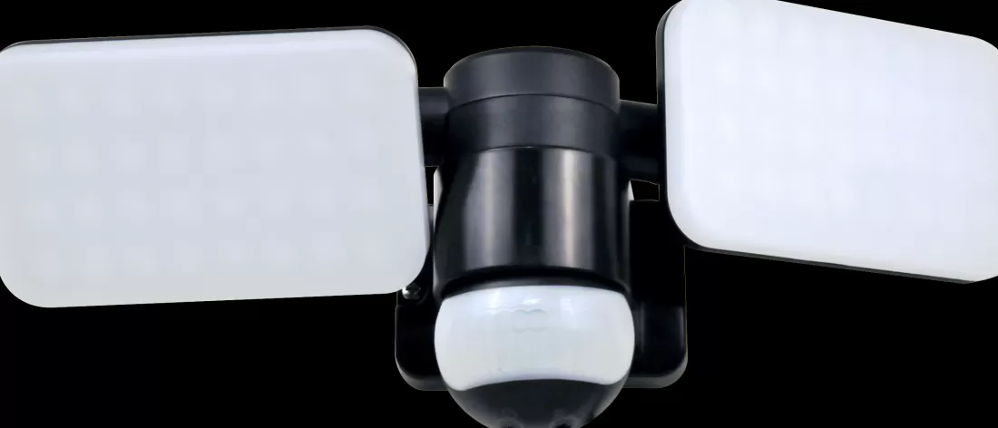 Floodlight*ELRO Duo Led Buitenlamp Met Bewegingssensor – 2X 10W – 1200Lm – Ip54 Waterdicht - Zwart (Lf70-20-P)