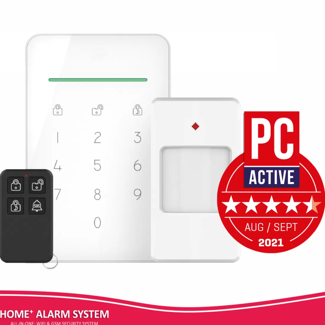 Alarmsysteem zonder meldkamer | Alarmsysteem Home+*ELRO As90S Home+ Slim Draadloos Alarmsysteem – Wifi – Gsm Functie – Als Beste Getest (As90S)