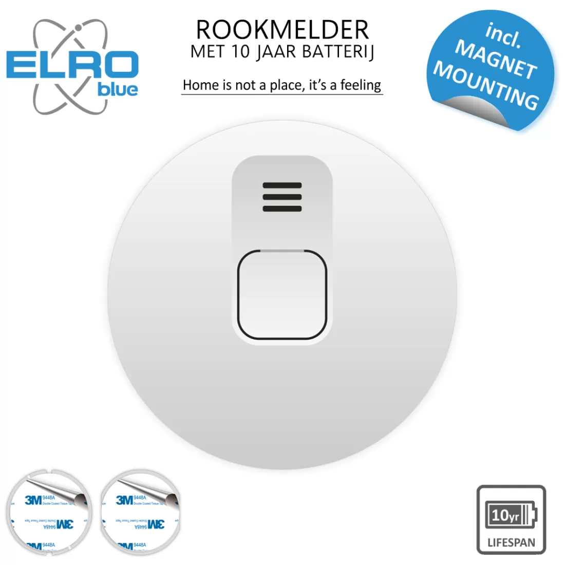 Rookmelders*ELRO Blue Line Cbfs25 Rookmelder 10 Jaar (Exclusief Bij Coolblue)