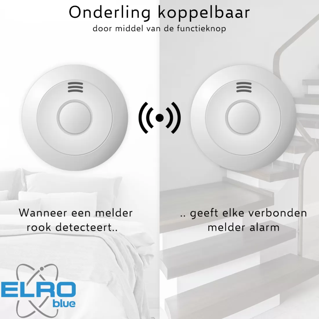 Koppelbare rookmelders | Rookmelders*ELRO Blue Line Cbfs58R Koppelbare Rookmelder 10 Jaar (Exclusief Bij Coolblue)