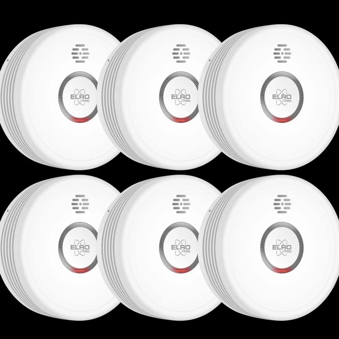 Rookmelders*ELRO Pro Design Rookmelder Met Automatische Zelftest En 10 Jaar Batterij - 6 Stuks (Ps4910)