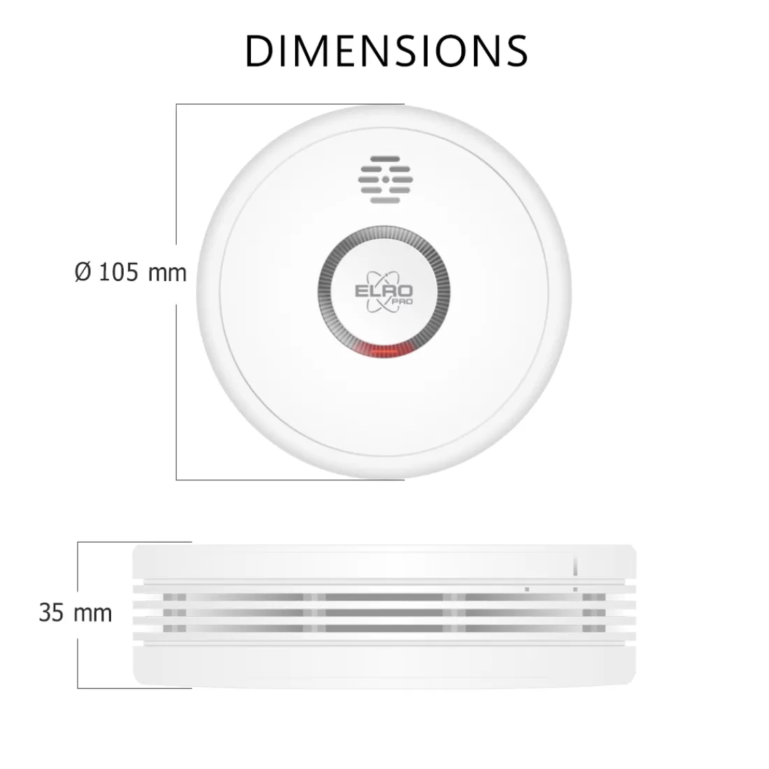 Rookmelders*ELRO Pro Design Rookmelder Met Automatische Zelftest En 10 Jaar Batterij - 6 Stuks (Ps4910)