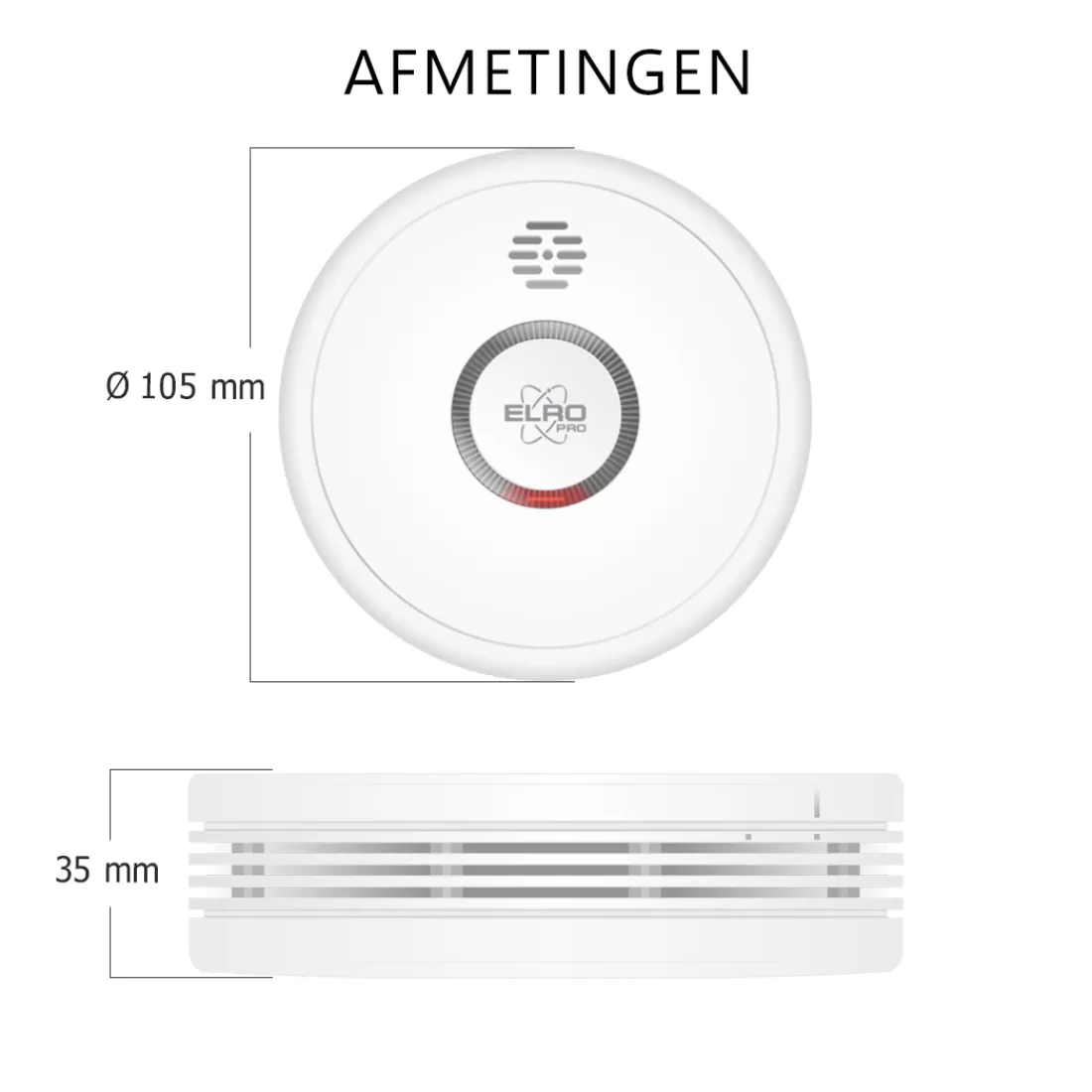 Rookmelders*ELRO Pro Design Rookmelder Met Automatische Zelftest En 10 Jaar Batterij - 6 Stuks (Ps4910)