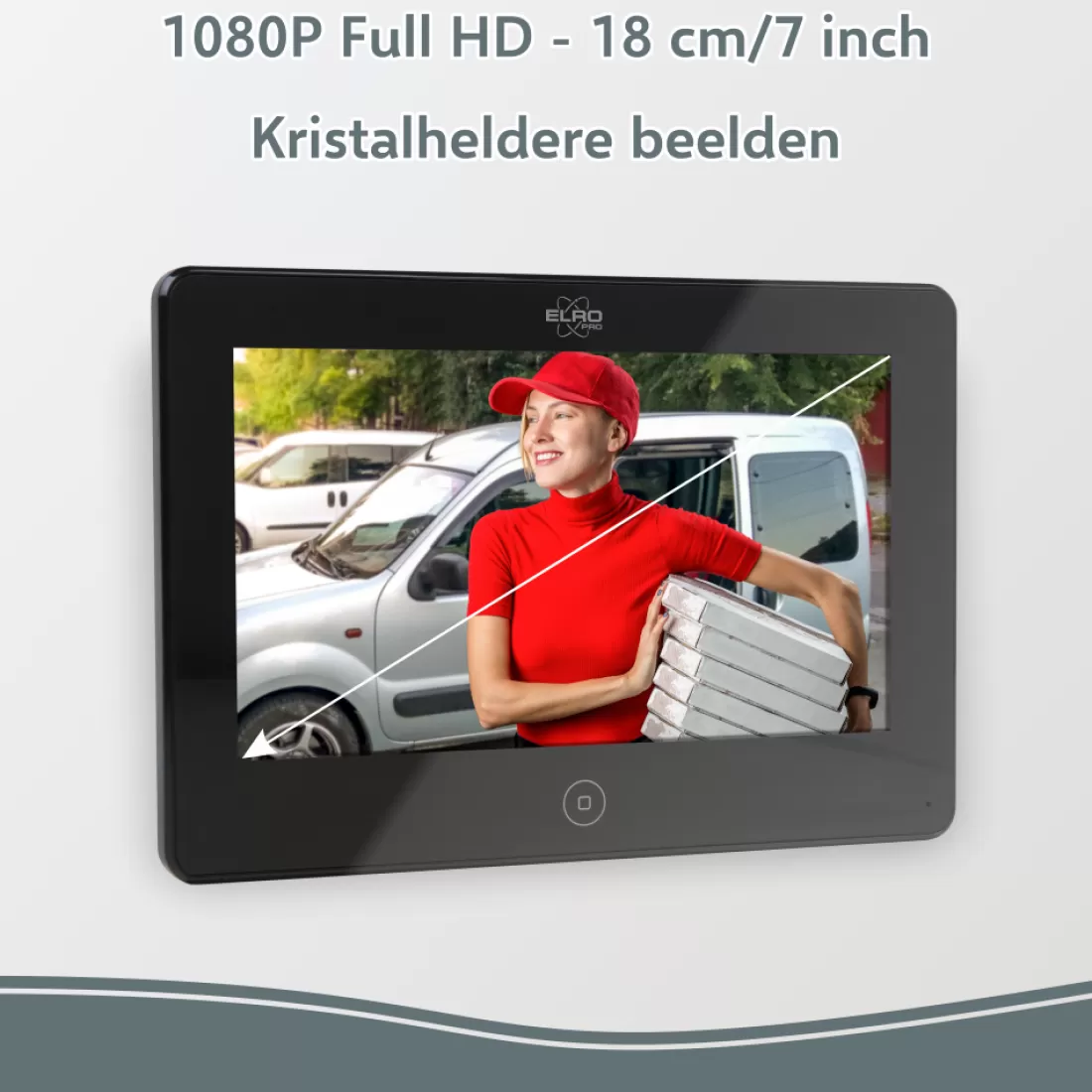 Video deur intercom | Deurintercom met camera*ELRO Pro Pv40 Full Hd Video Deur Intercom Systeem - 2 Appartementen (Pv40)