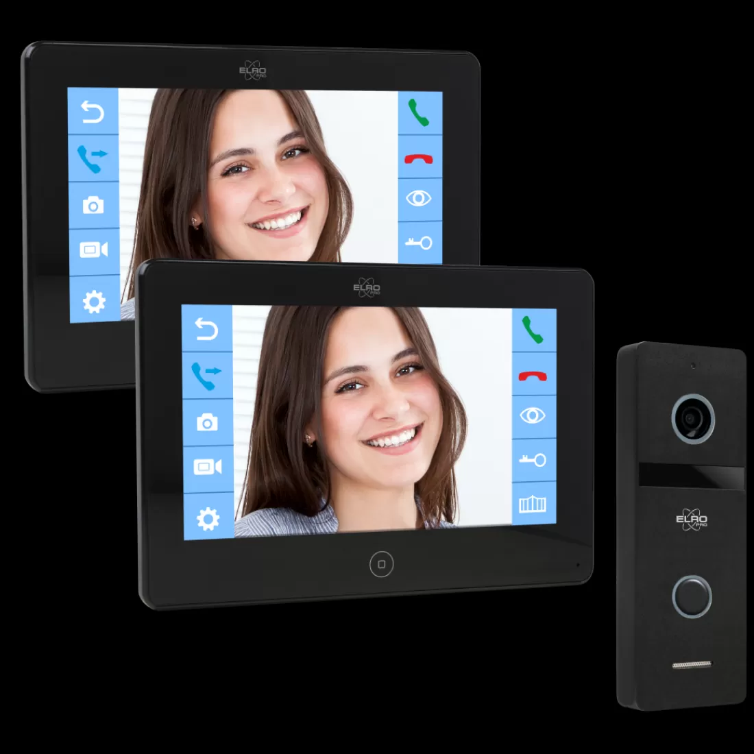Video deur intercom | Deurintercom met camera*ELRO Pro Pv40 Full Hd Video Deur Intercom Systeem Met Extra Monitor (Pv40)