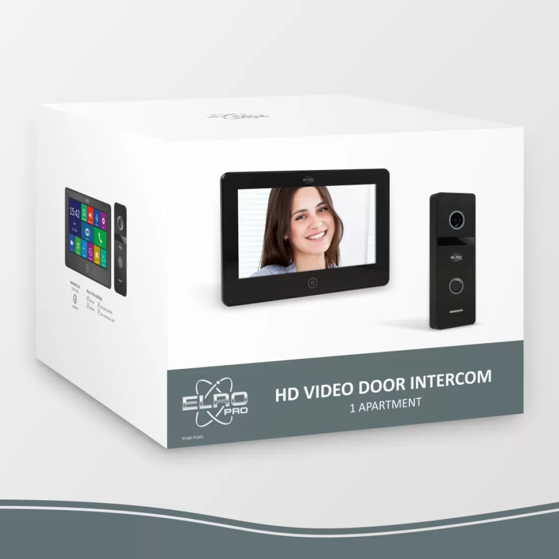 Video deur intercom | Deurintercom met camera*ELRO Pro Pv40 Full Hd Video Deur Intercom Systeem Met Extra Monitor (Pv40)