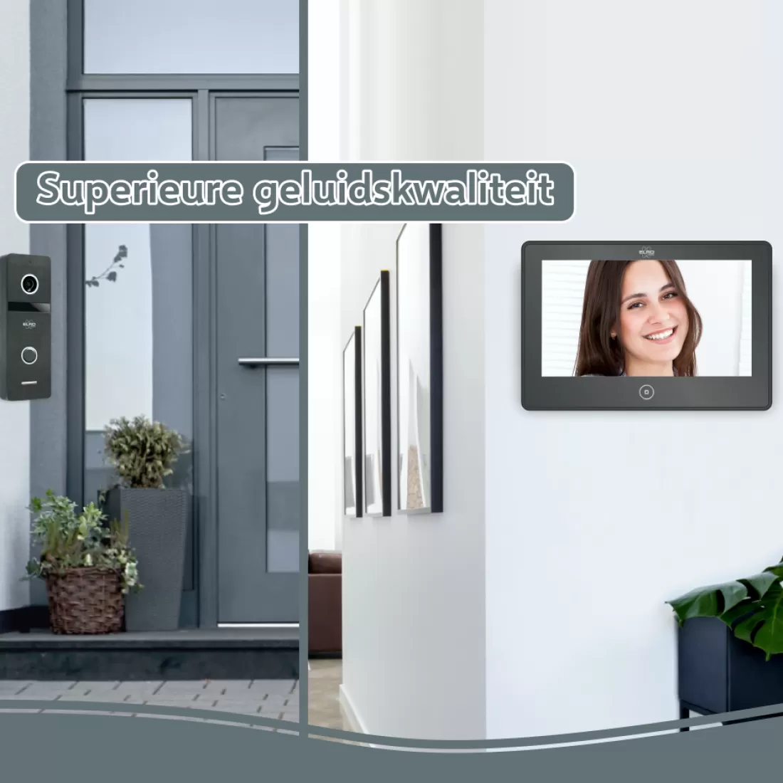 Video deur intercom | Deurintercom met camera*ELRO Pro Pv40 Full Hd Video Deur Intercom Systeem Met Extra Monitor (Pv40)