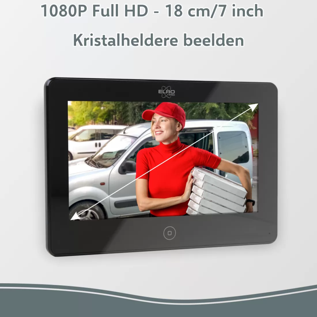Video deur intercom | Deurintercom met camera*ELRO Pro Pv40 Full Hd Video Deur Intercom Systeem Met Extra Monitor (Pv40)