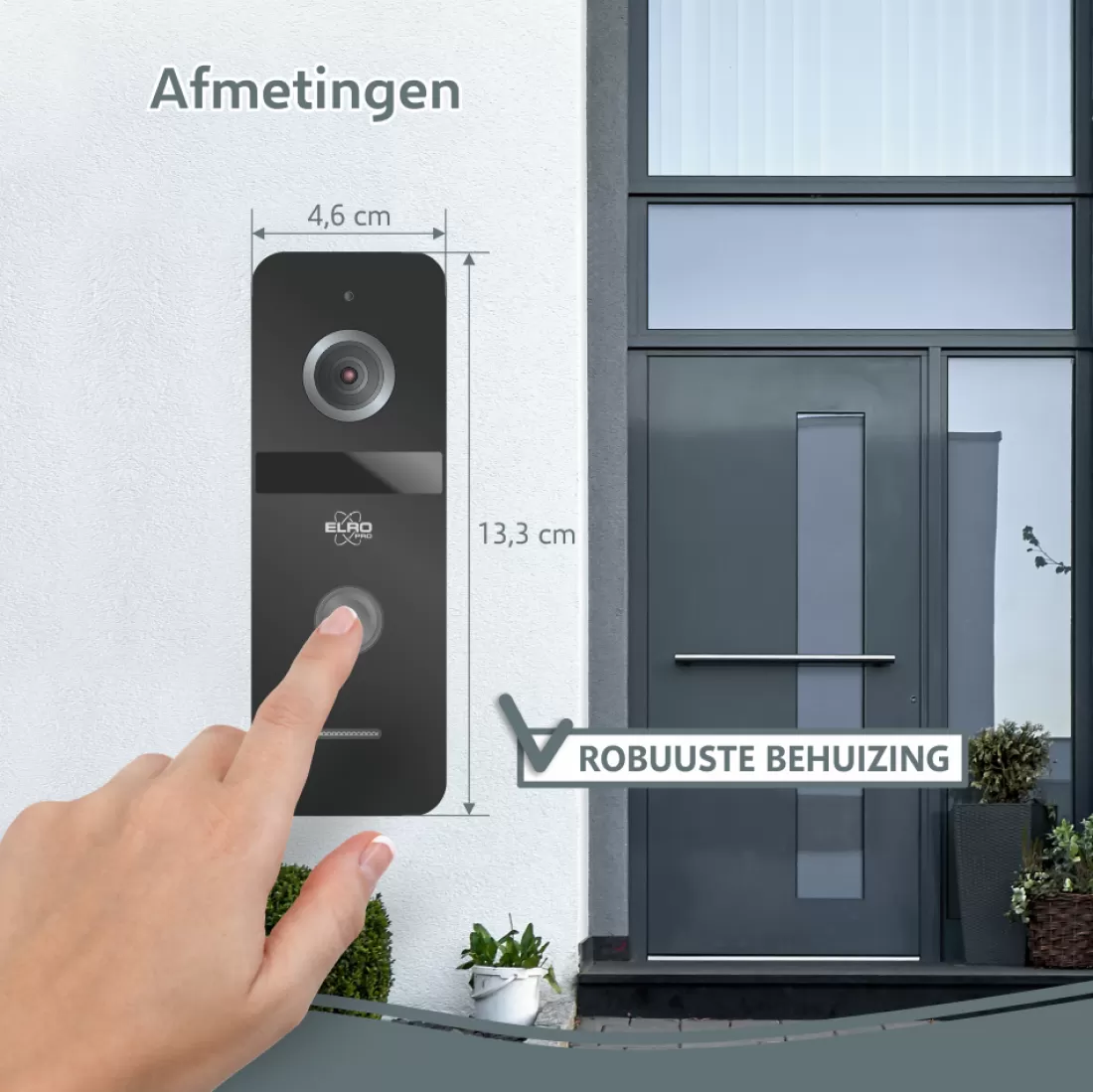 Video deur intercom | Deurintercom met camera*ELRO Pro Pv40 Full Hd Video Deur Intercom Systeem Met Extra Monitor (Pv40)