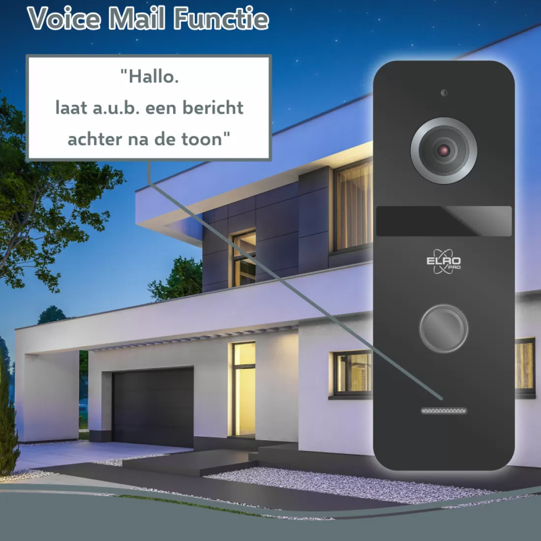 Video deur intercom | Deurintercom met camera*ELRO Pro Pv40 Full Hd Video Deur Intercom Systeem Met Extra Monitor (Pv40)