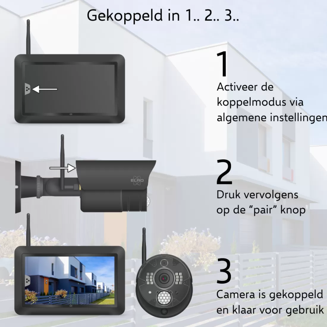 Draadloze camera's*ELRO Extra Camera Voor Cz40Rips 1080P Hd Draadloze Beveiligingscamera Set (Cc40Rxx)