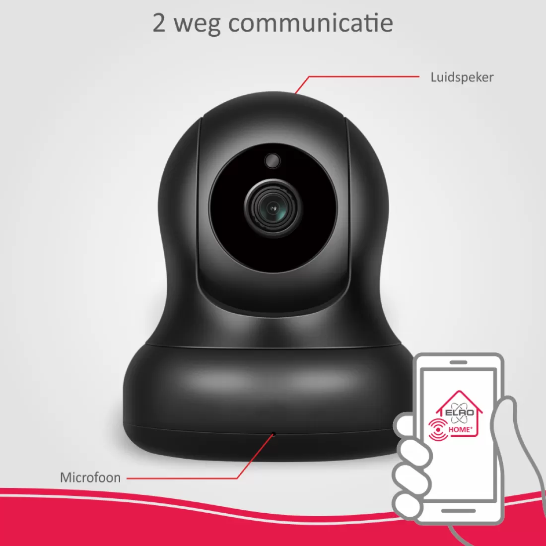 Accessoires alarmsystemen | Alarmsysteem Home+*ELRO Full Hd Pan/Tilt Beveiligingscamera Voor As90S Home+ Alarmsysteem (As90Ca)