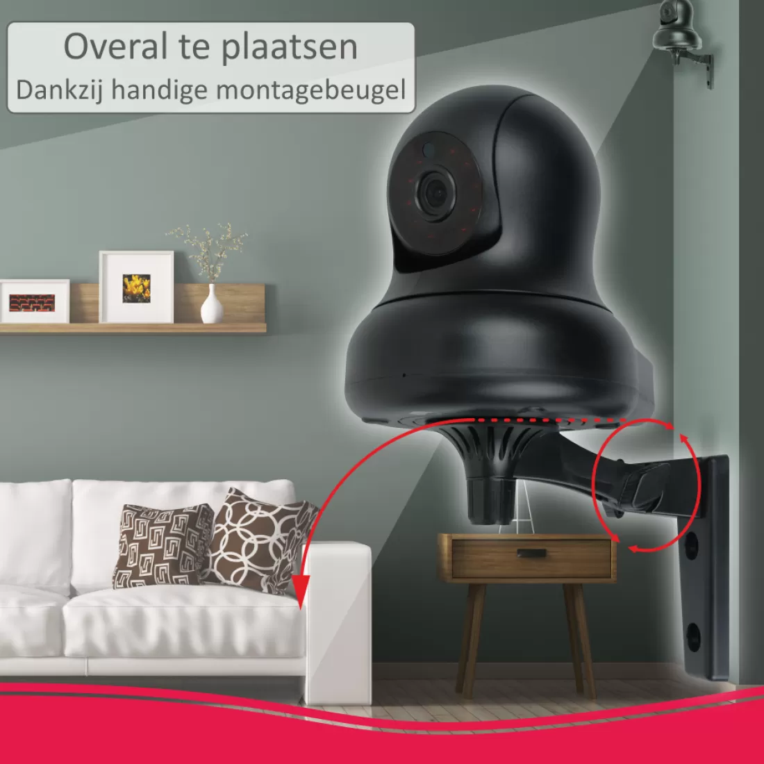 Accessoires alarmsystemen | Alarmsysteem Home+*ELRO Full Hd Pan/Tilt Beveiligingscamera Voor As90S Home+ Alarmsysteem (As90Ca)
