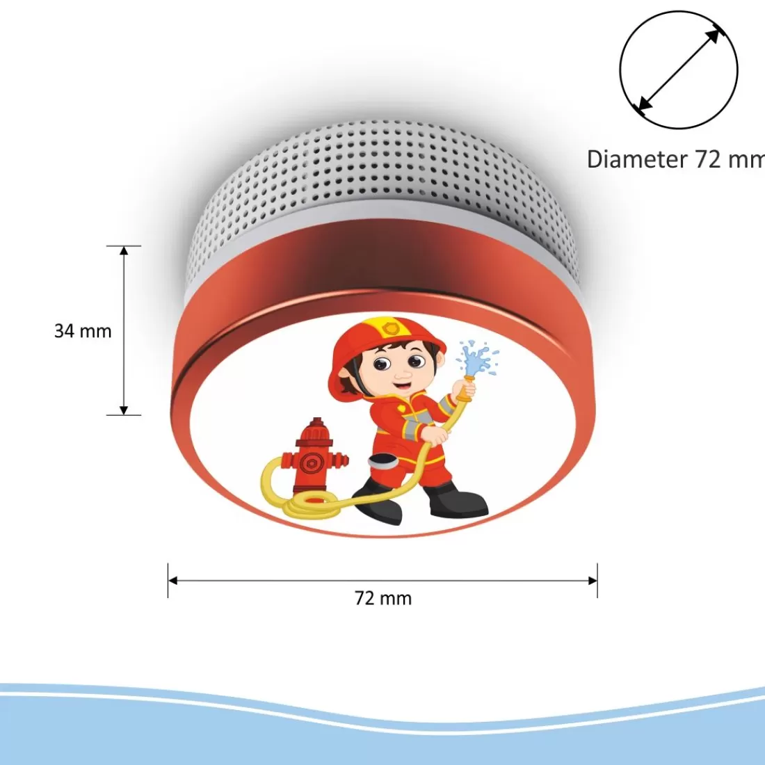 Rookmelders*ELRO Kids Rookmelder Brandweerman Met 10 Jaar Batterij (Fs8110)