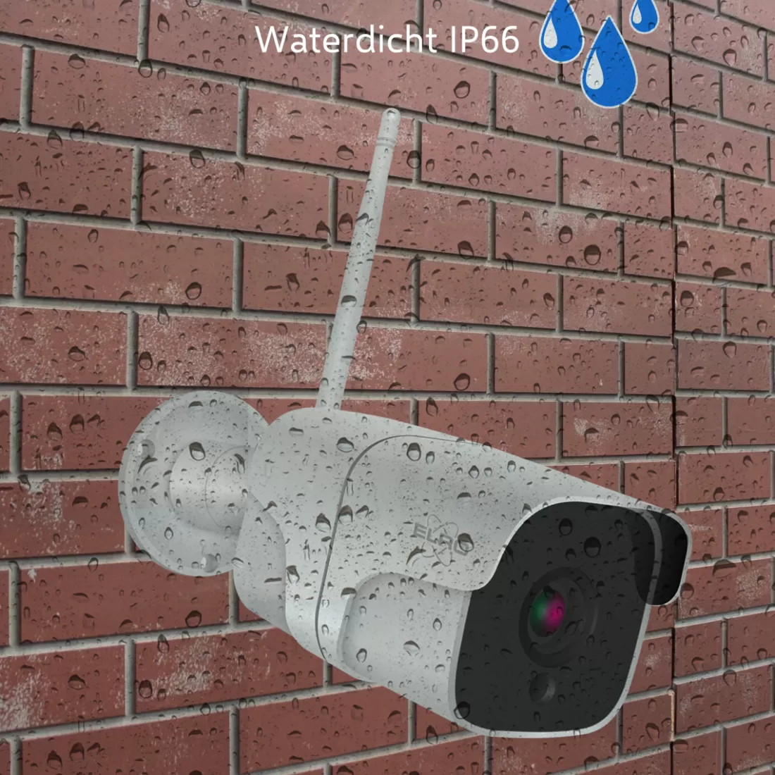 IP Camera*ELRO Outdoor Wifi Ip Beveiligingscamera Met Bewegingsmelder En Nachtzicht – Full Hd 1080P Bewakingscamera – Ip66 Waterdicht (Co7000)