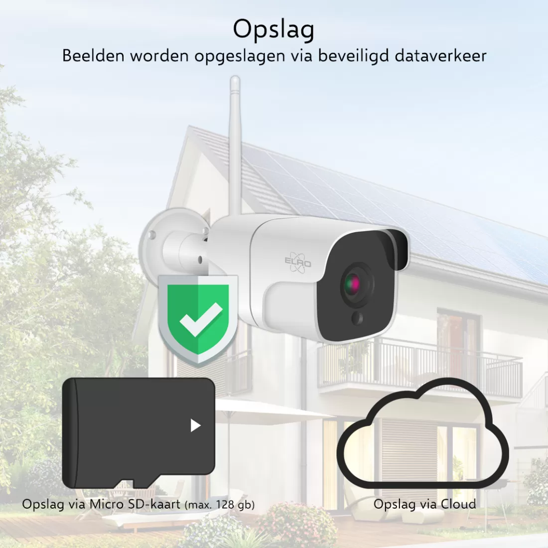 IP Camera*ELRO Outdoor Wifi Ip Beveiligingscamera Met Bewegingsmelder En Nachtzicht – Full Hd 1080P Bewakingscamera – Ip66 Waterdicht (Co7000)