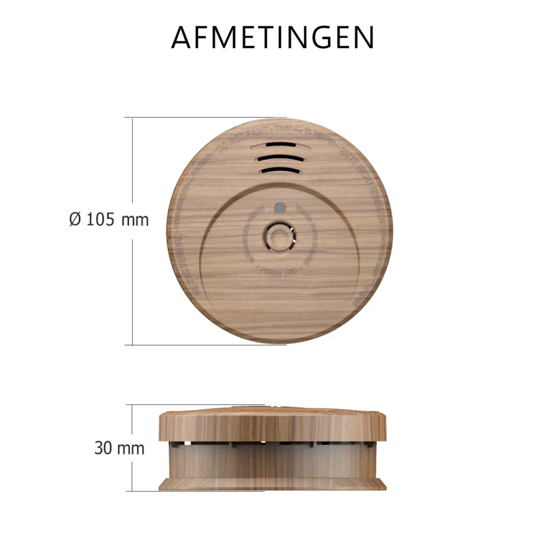 Rookmelders*ELRO Rookmelder Met Hout Look En 5 Jaar Batterij - 2-Pack (Fs1605)