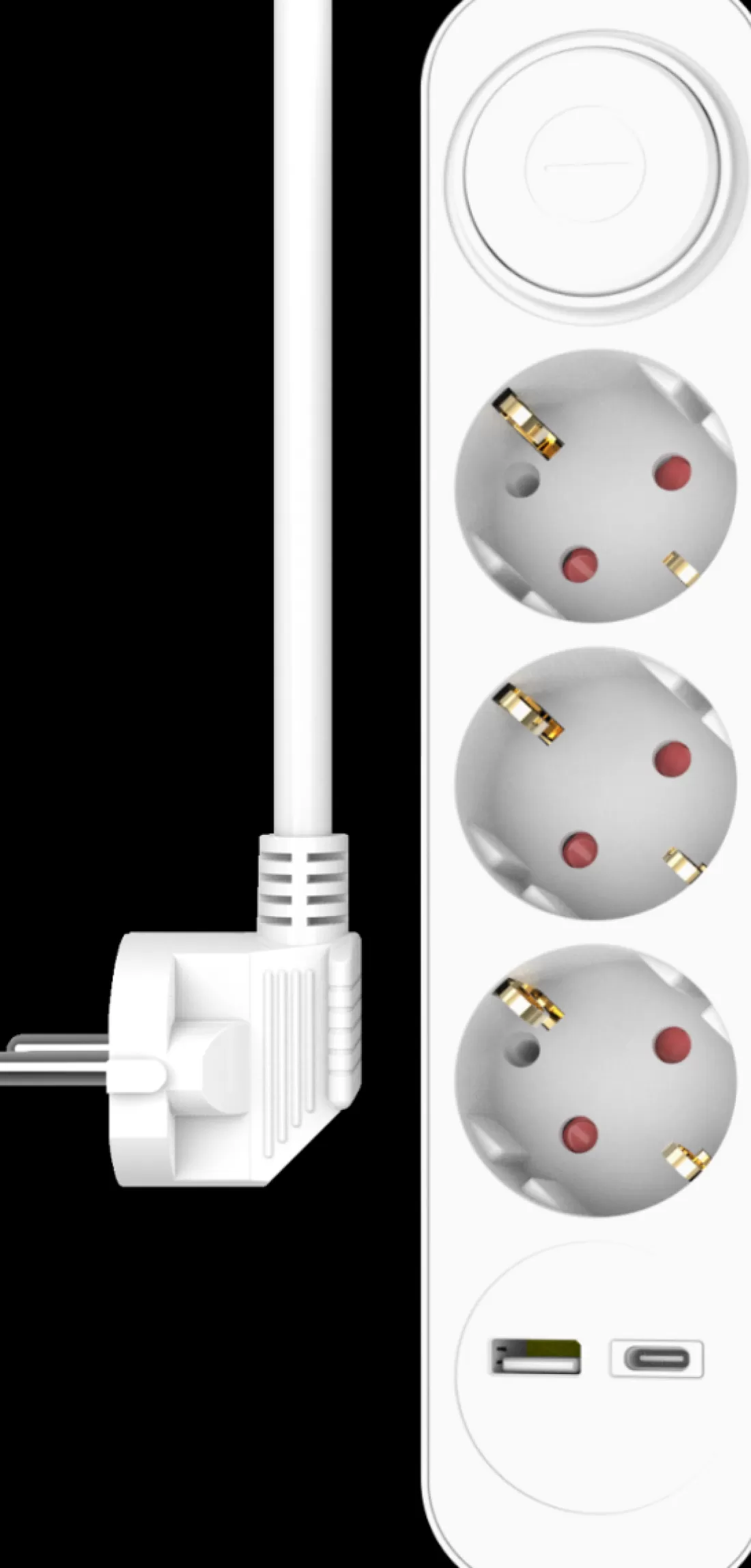 Elektra*ELRO Stekkerdoos 5-Voudig Met 1,5M Snoer En Schakelaar – 3X Stopcontact + Usb + Usb-C – Kinderbeveiliging – Randaarde Stekker – Max. 3680W – Tuv Getest (Es303)