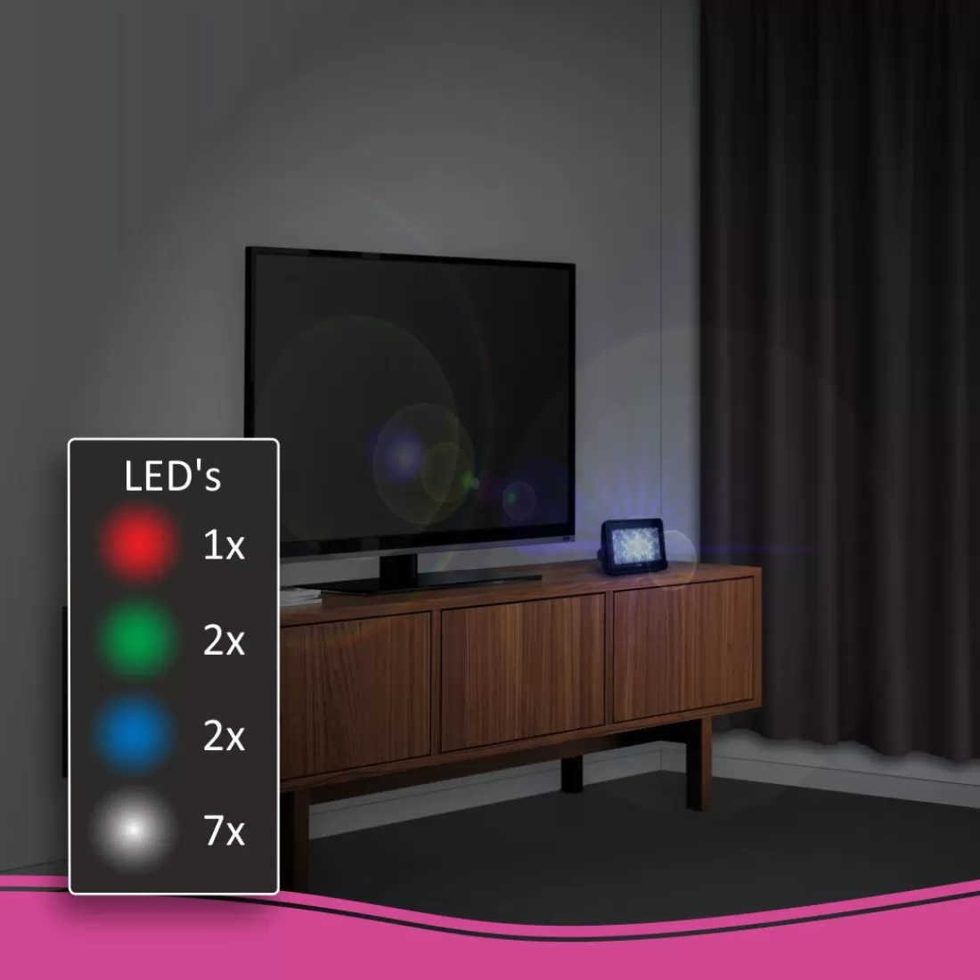 Dummy alarm*ELRO Tv Simulator Anti Inbraak En Diefstal Met Led Verlichting (Adtv4)