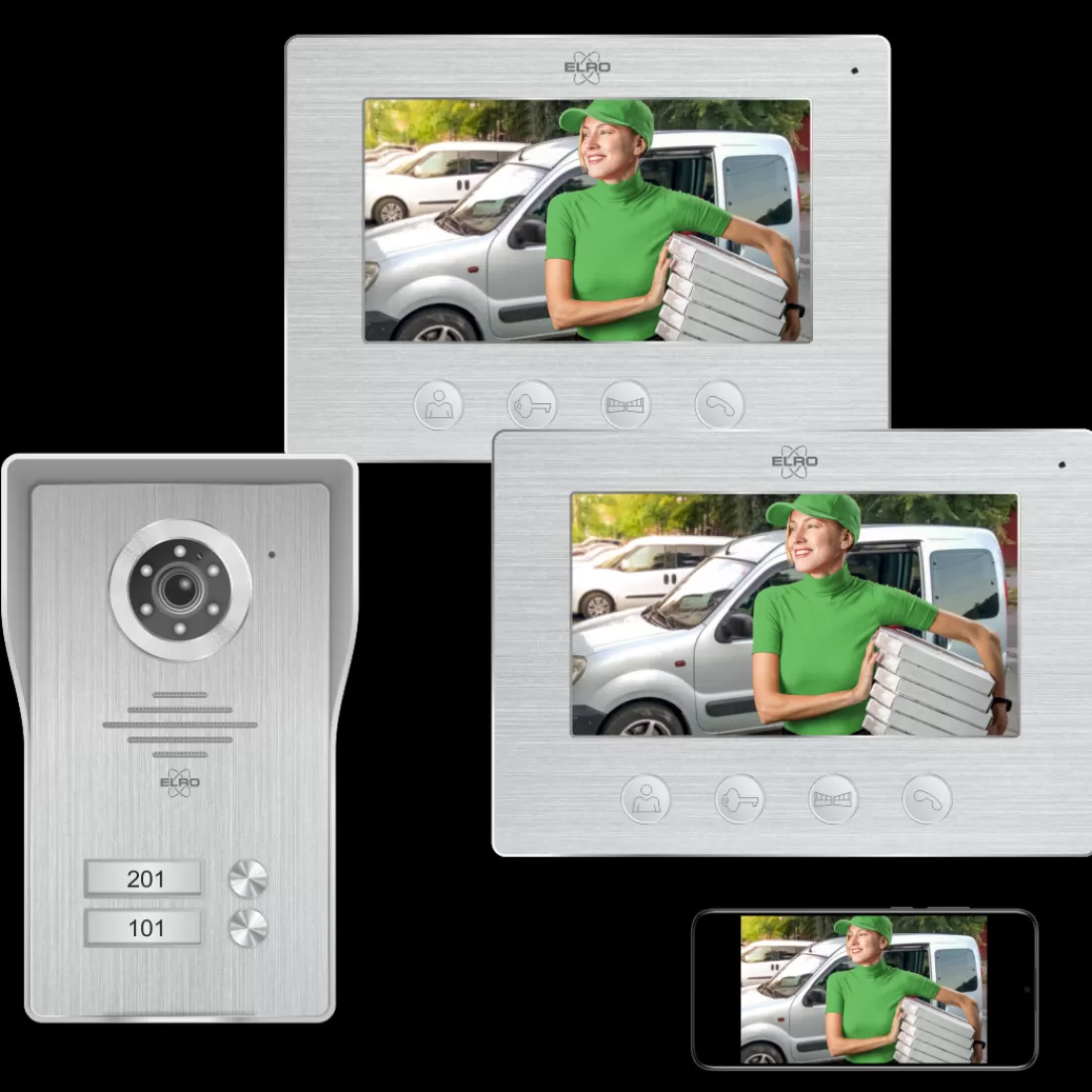 Video deur intercom*ELRO Wifi Ip Video Deur Intercom (Dv477Ip2)