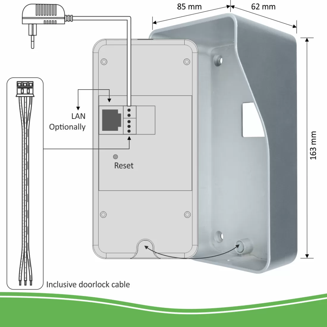 Video deur intercom | Deurintercom met camera*ELRO Wifi Ip Video Deurbel Met Applicatie En Draadloze Deurbel (Dvc040Ip)