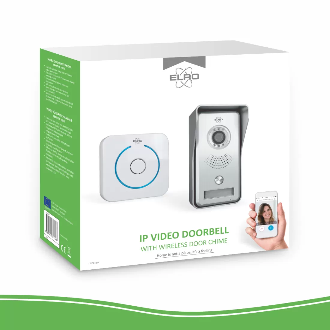 Video deur intercom | Deurintercom met camera*ELRO Wifi Ip Video Deurbel Met Applicatie En Draadloze Deurbel (Dvc040Ip)